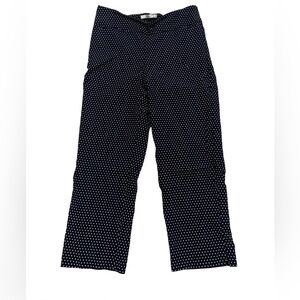 S.C. & CO. Navy Blue Polka Dot Cropped Pants Size 6